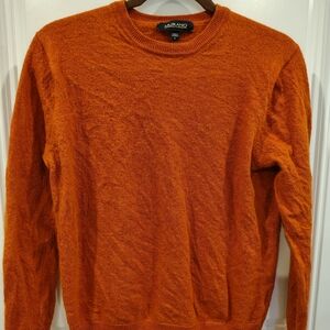 100% Wool Murano Bold Orange Crewneck Sweater